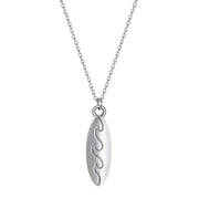 Surfboard Necklace - Silver