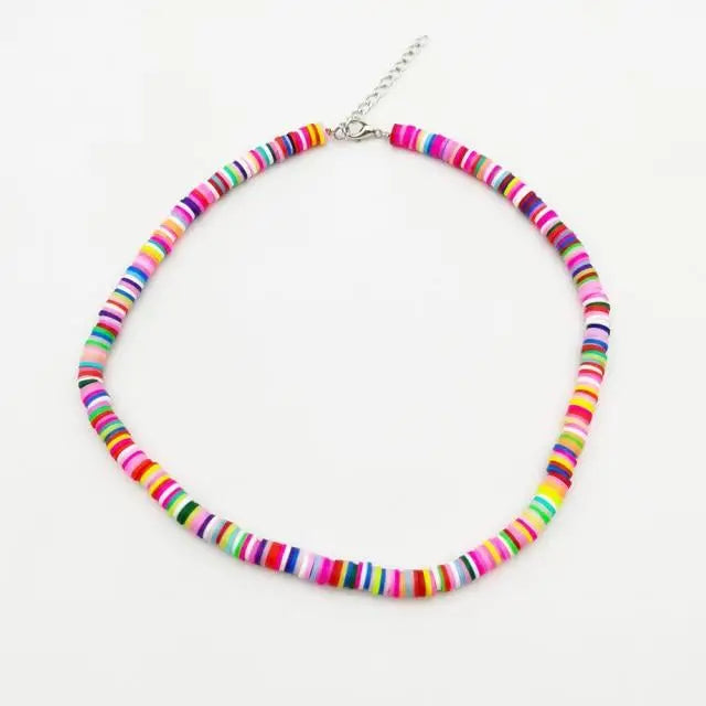 Surfer Heishi Necklace - Mulicolore