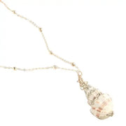 Tunisian Shell Pendant Necklace