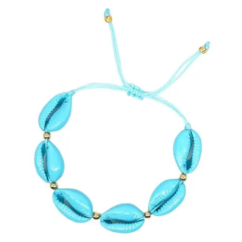 Turquoise Seashell Bracelet with Cord