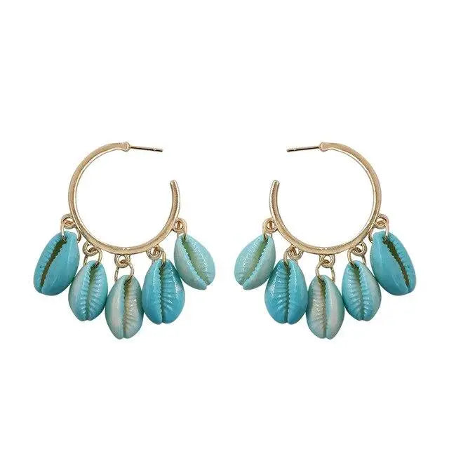 Turquoise Shell Earrings