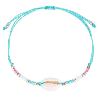 Turquoise Tsunami Shell Anklet