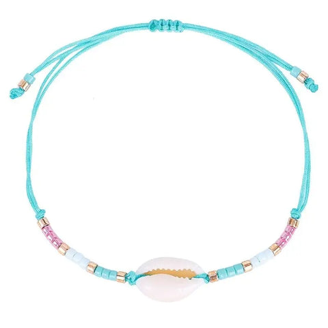 Turquoise Tsunami Shell Anklet