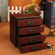 Vintage Wooden Drawer Jewelry Box