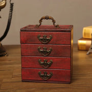 Vintage Wooden Drawer Jewelry Box