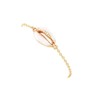 White and Gold Cowrie Shell Bracelet