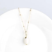 White and Gold Seashell Necklace