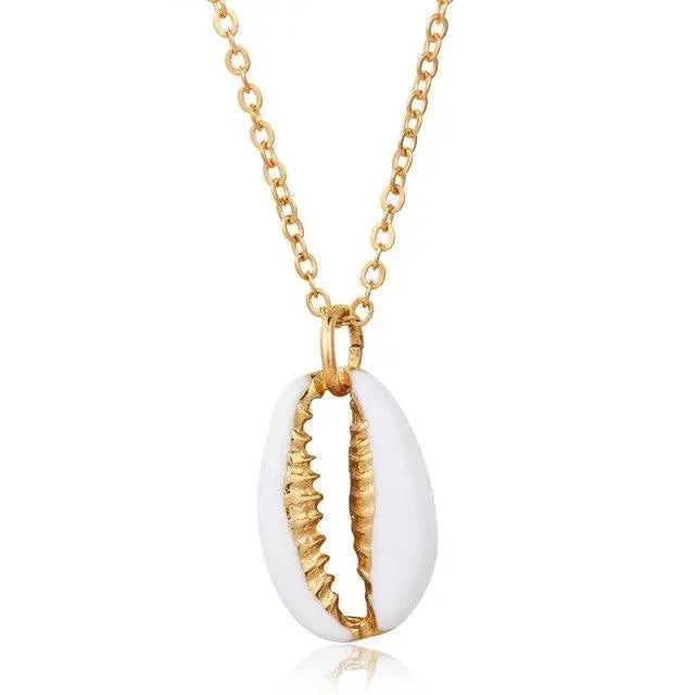 White Cowrie Shell Necklace