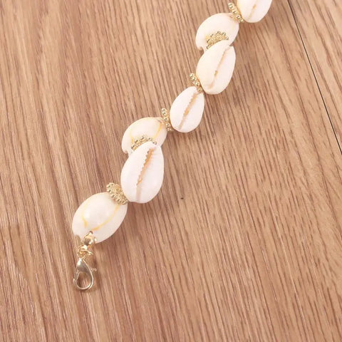 White Cowrie Shells Bracelet for Women