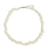White Flat Pearls Shell Necklace