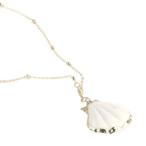 White Scallop Shell Necklace