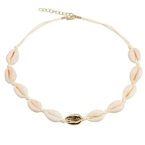 White Shell Choker Necklace