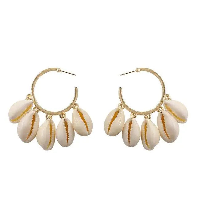 White Shell Earrings