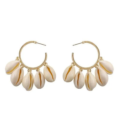 White Shell Earrings