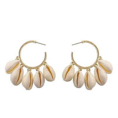 White Shell Earrings