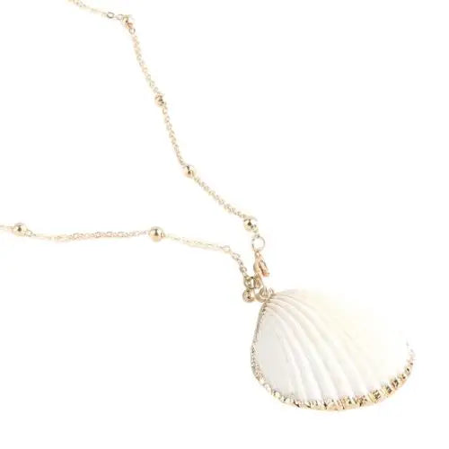 White Shell Pendant Necklace