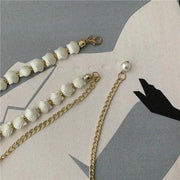 White Shell Waist Chain - With Gold / 120cm