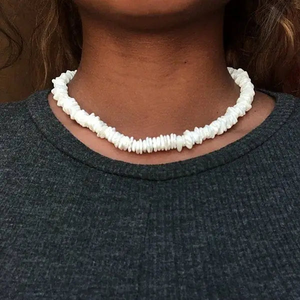 White Tahitian Shell Necklace