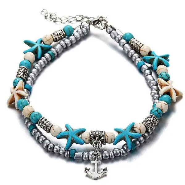 Women’s Anchor Shell anklet