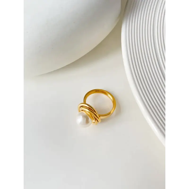 Wrapped Pearl Ring