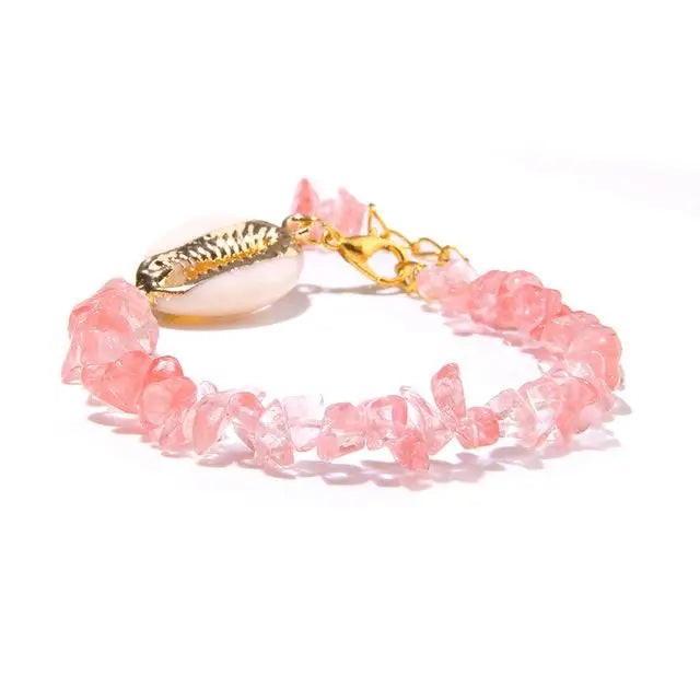 Wrist Shell Bracelet - Pink