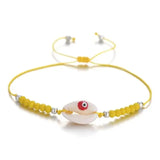 Yellow Eye Shell Bracelet