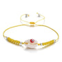 Yellow Eye Shell Bracelet