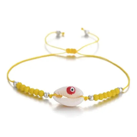 Yellow Eye Shell Bracelet