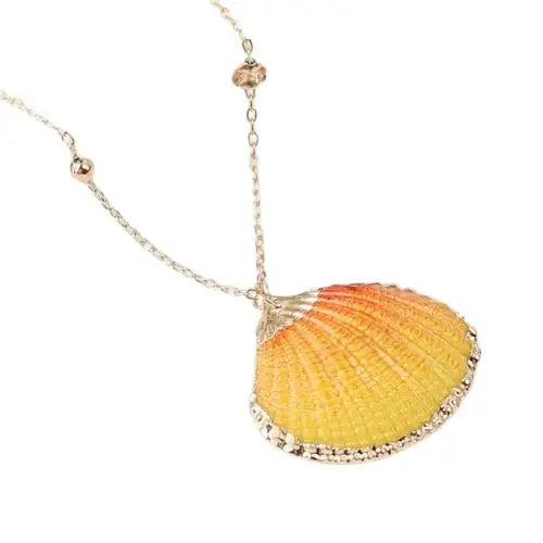 Yellow Sand Seashell Necklace